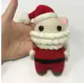 Santa Christmas Cat Amigurumi Pattern step 2 - assembly progress