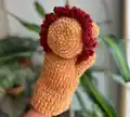 Lion Hand Puppet Amigurumi Pattern step 2 - assembly progress