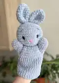 Bunny Hand Puppet Amigurumi Pattern step 4 - final assembly and finishing