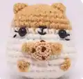 Hungry Hamsters Amigurumi Pattern step 2 - assembly progress