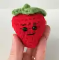 Stanley the Strawberry Amigurumi Pattern step 1 - construction progress