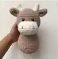 Adorable Bull Amigurumi Pattern step 2 - assembly progress