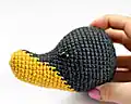 Yumi the Dachshund Bicolor Amigurumi Pattern step 3 - details and accessories